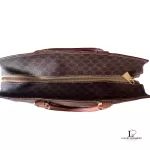 vintage Celine Macadam monogram brown structured handbag, view 6