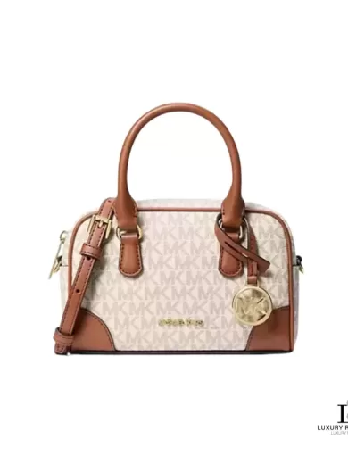 Michael Kors Thompson Extra-Small Signature Logo Convertible Satchel Vanilla