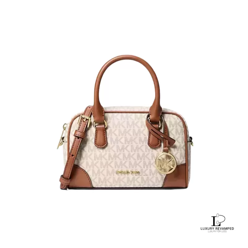 Michael Kors Thompson Extra-Small Signature Logo Convertible Satchel Vanilla