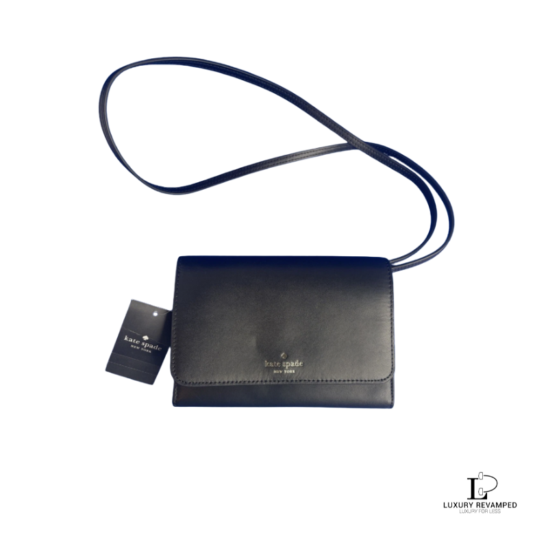 Kate Spade Kerri Smooth Leather Flap Crossbody Bag – Authentic Designer Handbag