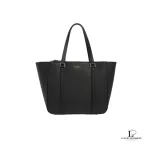 Pre-loved Kate Spade Newbury Lane Briar black leather tote bag, new with tag, front view – secondhand designer, NZ