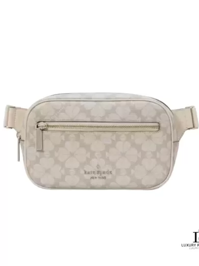 Kate Spade Signature Spade Flower Belt Bag in Dark Beige Multi