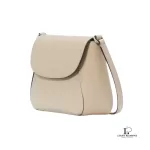 Kate Spade Monica cozy grey pebble leather flap crossbody bag, new with tag, view 2