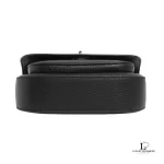 Marc Jacobs Signet Turnlock black leather crossbody saddle bag, new with tag, view 5