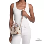 Michael Kors Thompson Extra-Small vanilla Signature logo convertible satchel, new with tag, view 5