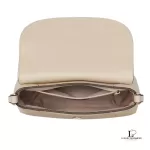 Kate Spade Monica cozy grey pebble leather flap crossbody bag, new with tag, view 3