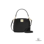 Pre-loved Kate Spade Phoebe black leather mini top handle crossbody bag, new with tag, front view – secondhand designer, NZ