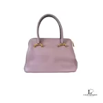 Miu Miu blush pink leather structured handbag, view 2