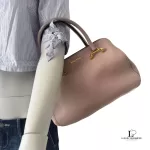 Miu Miu blush pink leather structured handbag, view 24