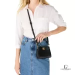 Kate Spade Phoebe black leather mini top handle crossbody bag, new with tag, view 6