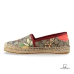 Gucci Tian GG Supreme bird print espadrille flats, size 37, view 8