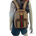 Gucci Ophidia GG Supreme small backpack with Web stripe, view 16