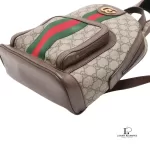 Gucci Ophidia GG Supreme small backpack with Web stripe, view 4