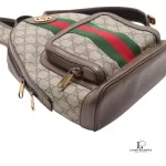 Gucci Ophidia GG Supreme small backpack with Web stripe, view 5