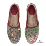 Gucci Tian GG Supreme bird print espadrille flats, size 37, view 4