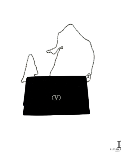 Valentino Garavani V logo Crossbody Silver Chain bag