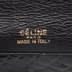 vintage Celine black crocodile-embossed leather Horse Carriage Triomphe shoulder bag, view 28
