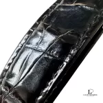 vintage Celine black crocodile-embossed leather Horse Carriage Triomphe shoulder bag, view 13