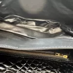 vintage Celine black crocodile-embossed leather Horse Carriage Triomphe shoulder bag, view 23