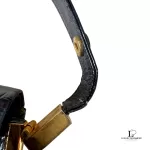 vintage Celine black crocodile-embossed leather Horse Carriage Triomphe shoulder bag, view 18