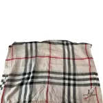 Burberry beige Nova Check wool and silk shawl, view 3