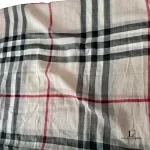 Burberry beige Nova Check wool and silk shawl, view 4