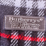 Burberrys of London blue Nova Check lambswool scarf, made in England, view 6