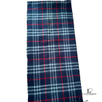 Burberrys of London blue Nova Check lambswool scarf, made in England, view 3