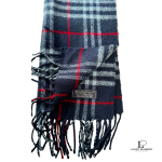 Burberrys of London blue Nova Check lambswool scarf, made in England, view 4