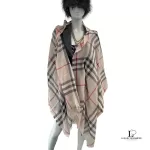 Burberry beige Nova Check wool and silk shawl, view 9