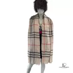 Burberry beige Nova Check wool and silk shawl, view 10