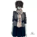 Burberry beige Nova Check wool and silk shawl, view 11