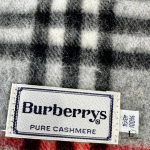 Burberrys grey Nova Check 100% cashmere scarf, made in England, view 9