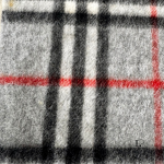 Burberrys grey Nova Check 100% cashmere scarf, made in England, view 10