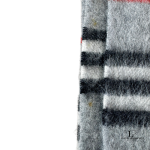 Burberrys grey Nova Check 100% cashmere scarf, made in England, view 4