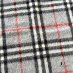 Burberrys grey Nova Check 100% cashmere scarf, made in England, view 6