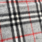 Burberrys grey Nova Check 100% cashmere scarf, made in England, view 7