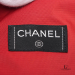 vintage Chanel Old Travel Line black nylon rolling suitcase with padlock and key, view 13