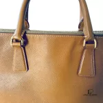Prada Galleria caramel Saffiano leather handbag, view 16