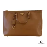 Prada Galleria caramel Saffiano leather handbag, view 2