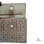 Givenchy signature G print brown and black compact wallet, view 9