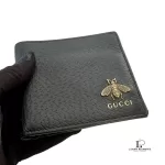 Gucci Animalier Bee black leather men's bifold wallet, view 2