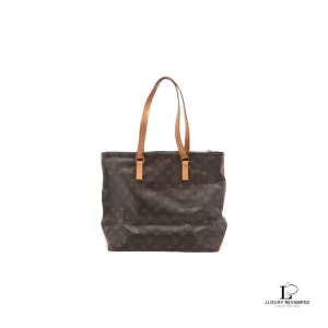 Pre-loved Louis Vuitton Monogram Cabas Mezzo tote bag, early 2000s, front view – secondhand designer, NZ