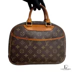Louis Vuitton Monogram Trouville handbag with padlock and key, view 16