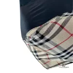 Burberry London Blue Label black nylon tote bag with Nova Check base accent, view 9