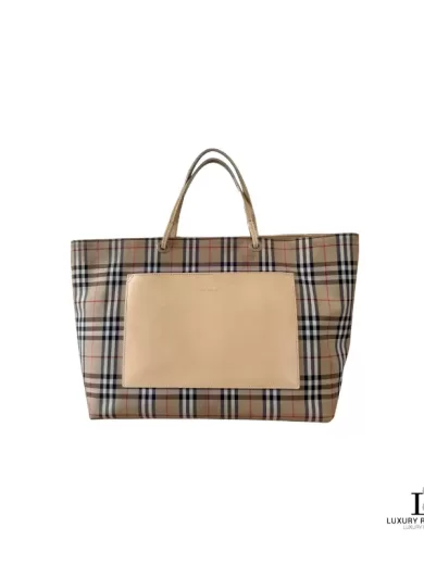 BURBERRY Nova Check Tote Bag