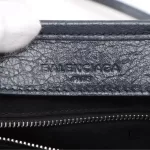 Balenciaga Cabas XS navy blue textured leather two-way handbag, view 16