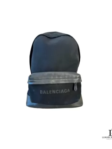 Balenciaga Canvas and Leather Backpack