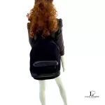 Balenciaga black canvas and leather backpack with tonal logo, view 28