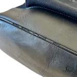 Balenciaga black canvas and leather backpack with tonal logo, view 11